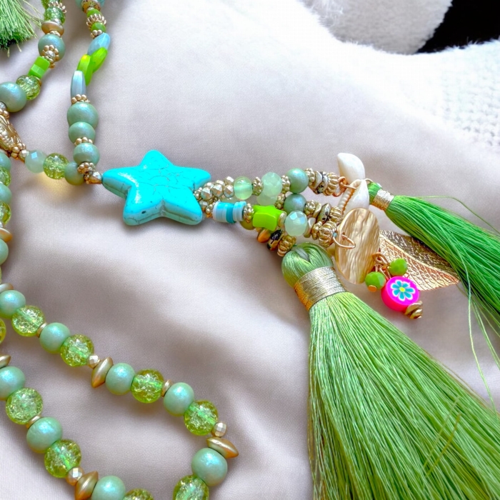 Naszyjnik boho z gwiazdką