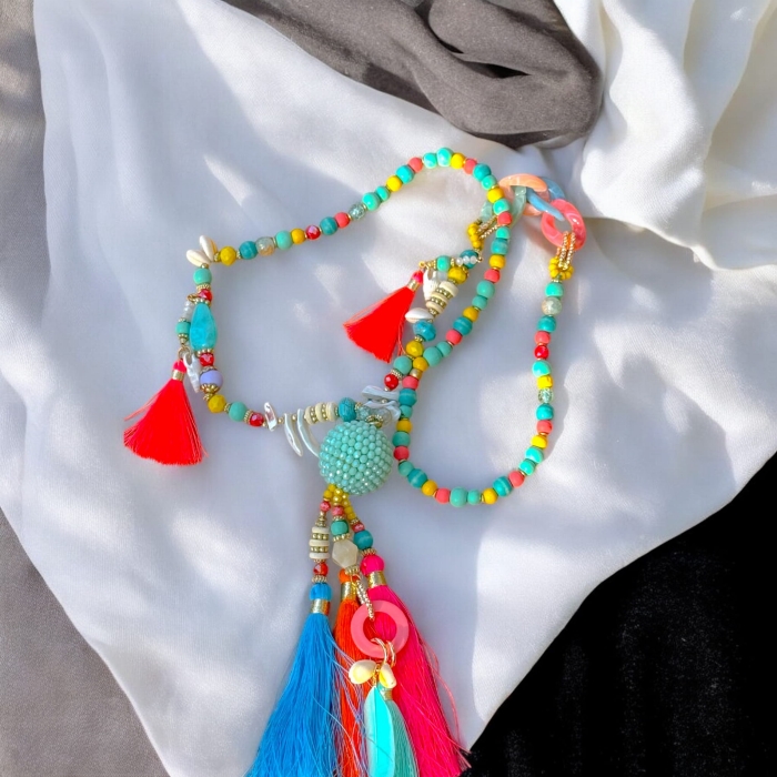 Naszyjnik boho multikolor