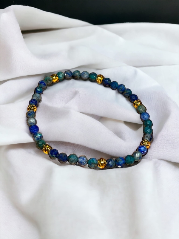 Bransoletka z granatów i złotych koralików.jpeg