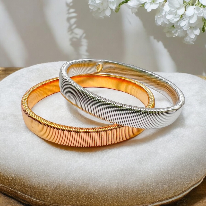 Komplet bransoletek złota i srebrna ze strechu